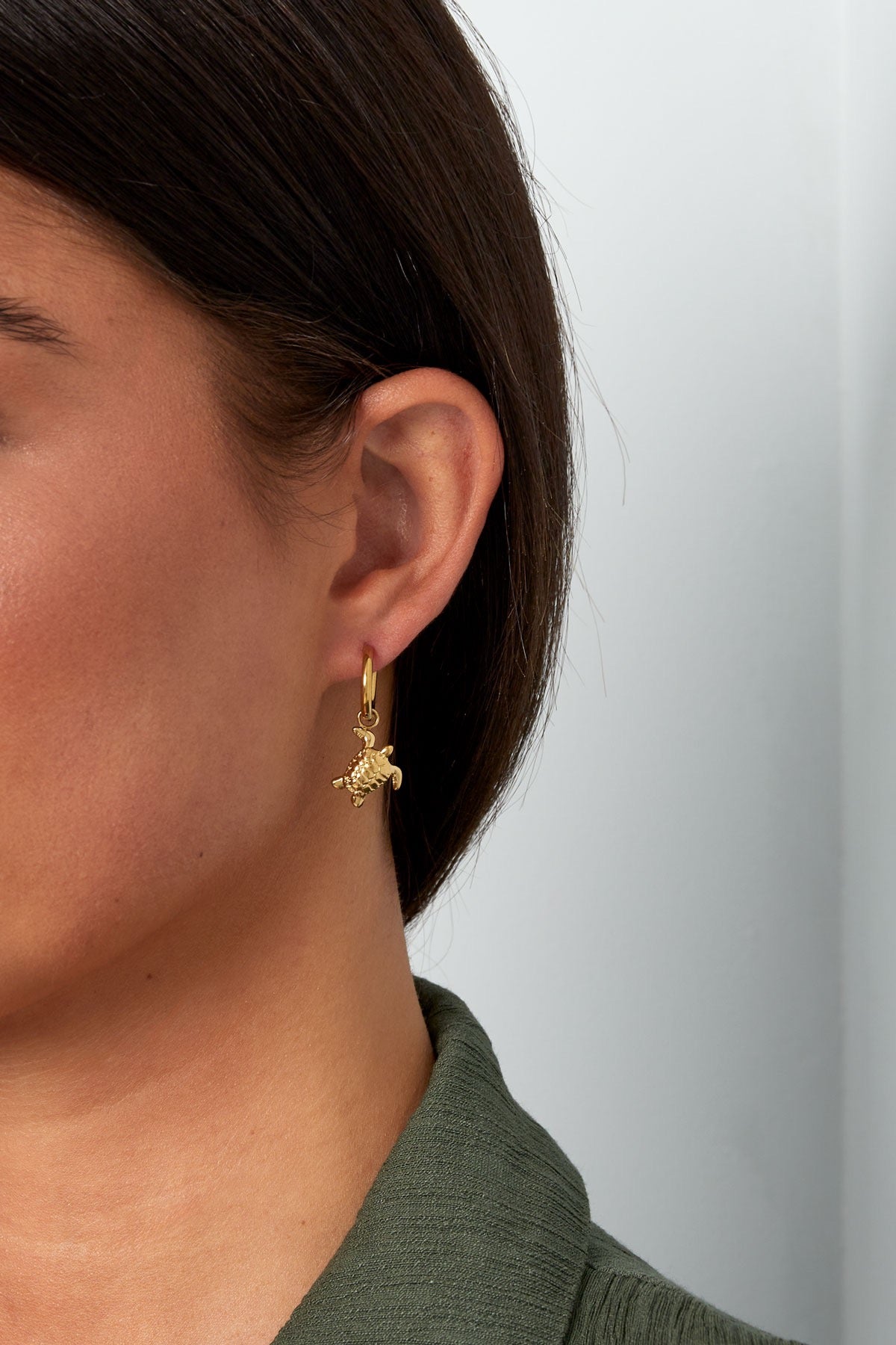 Gold Sea Turtle Earrings