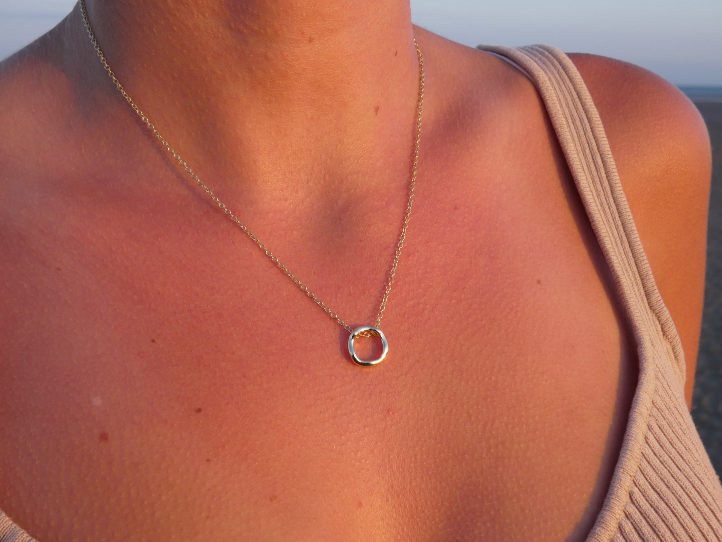 Gold Hoop Necklace
