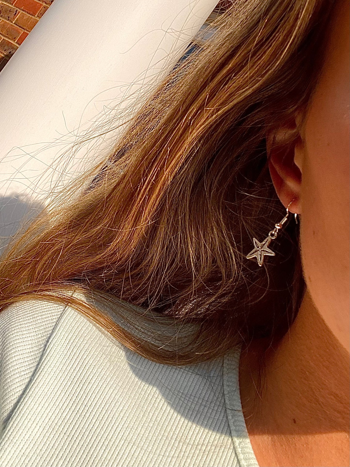 Silver Starfish Earrings