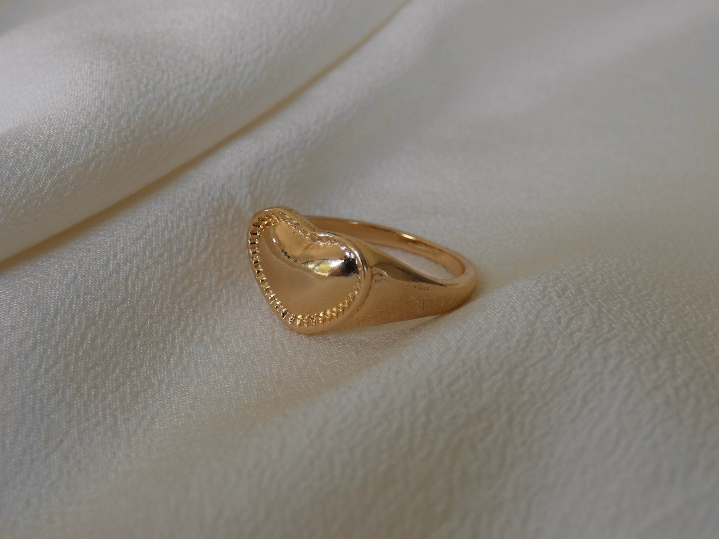 Bold Gold Heart Ring