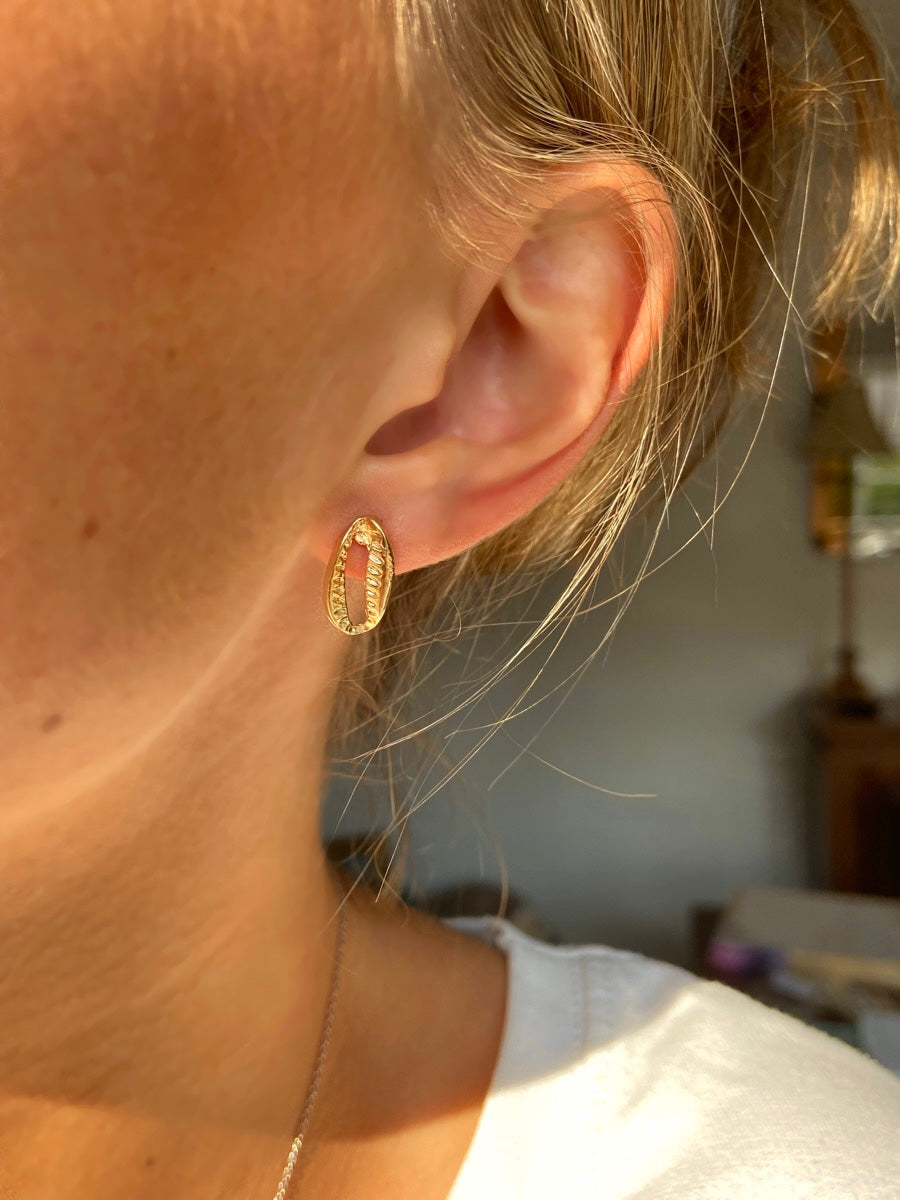 Gold Shell Earrings