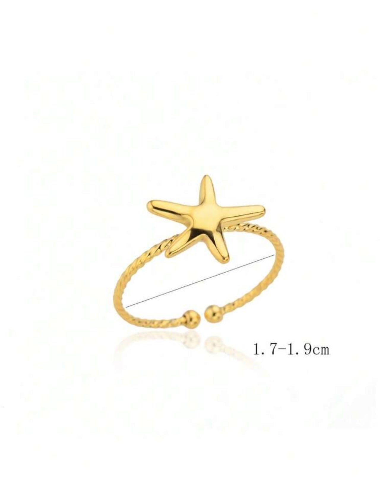 Stainless Steel Starfish Ring