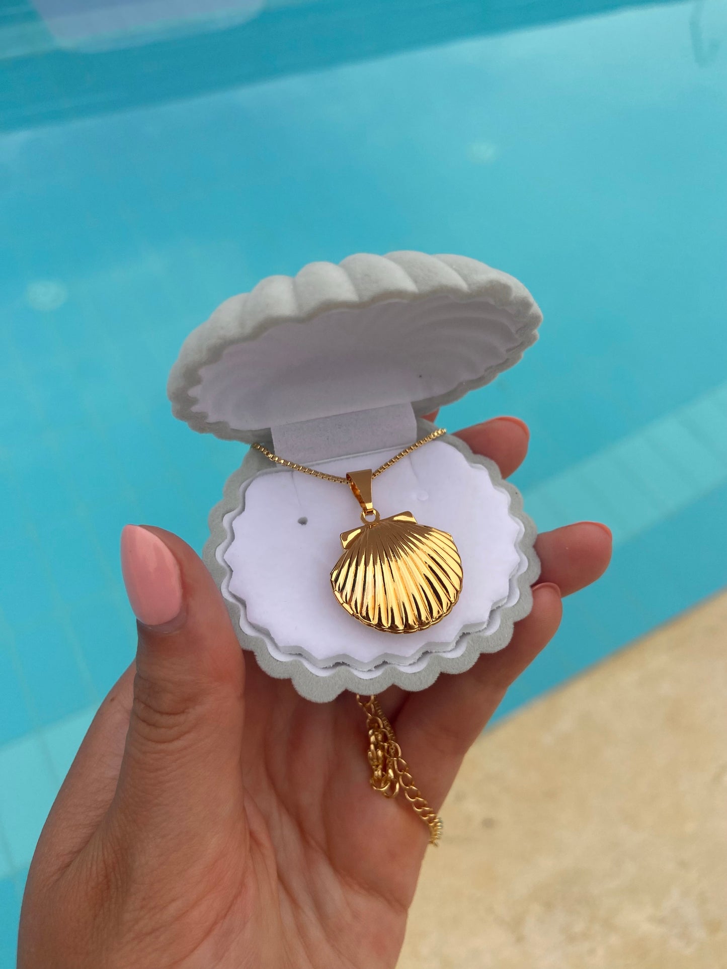 Gold Shell Locket