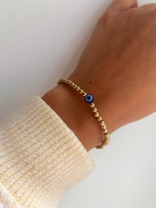 Gold Beaded Ocean Bracelet