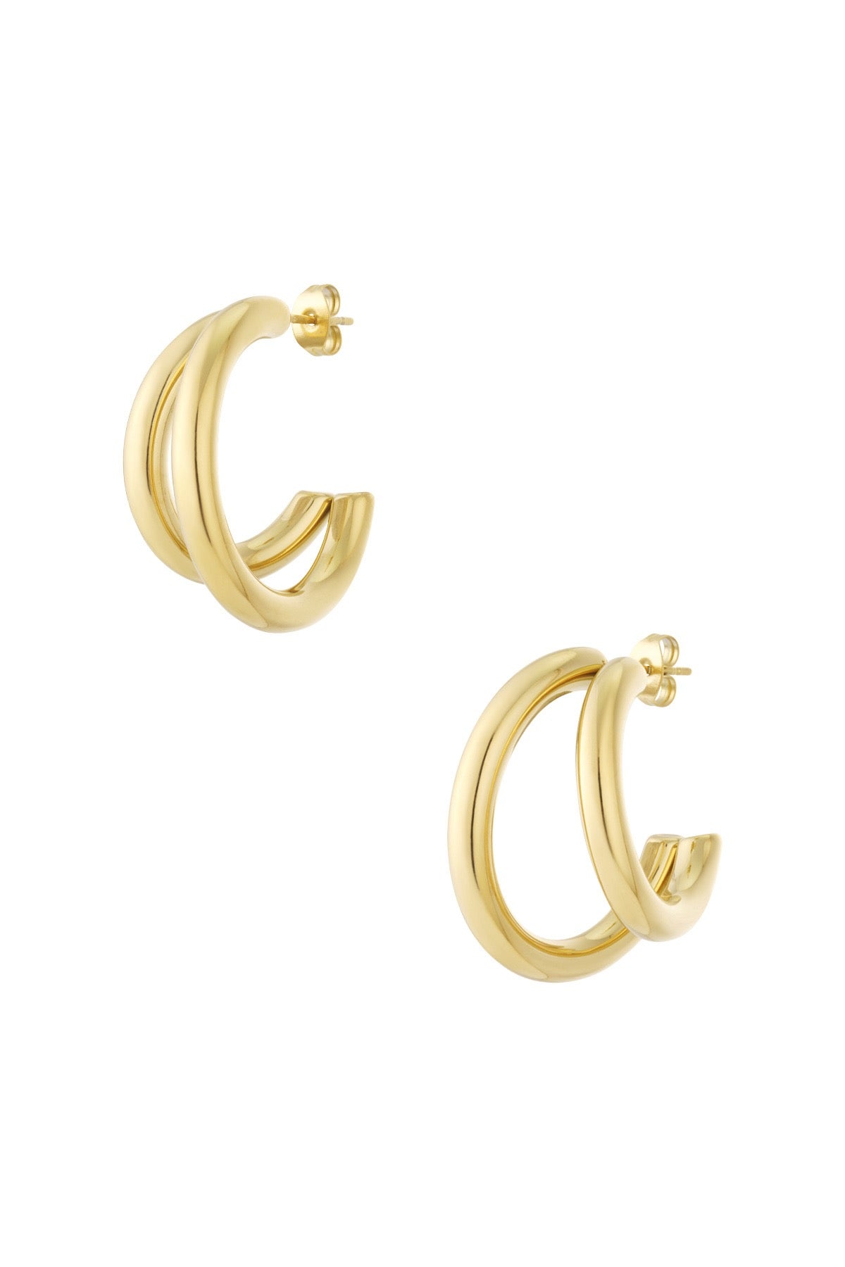 Luxe Double Hoops