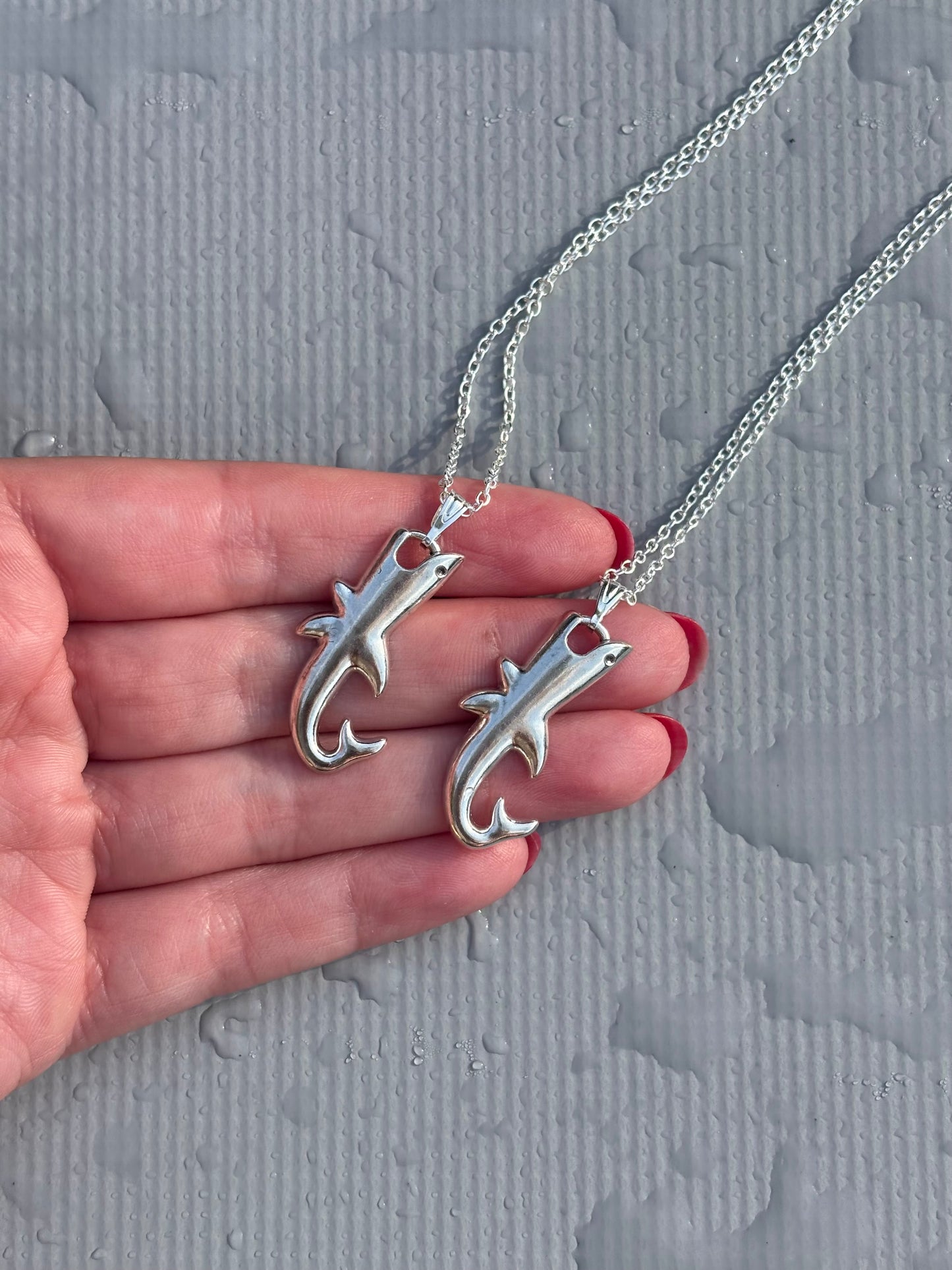 Silver Shark Necklace