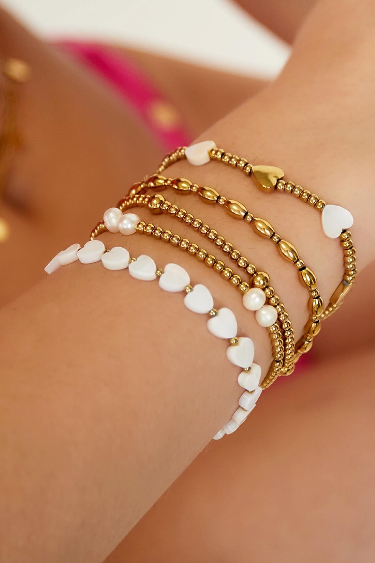 White Hearts Bracelet