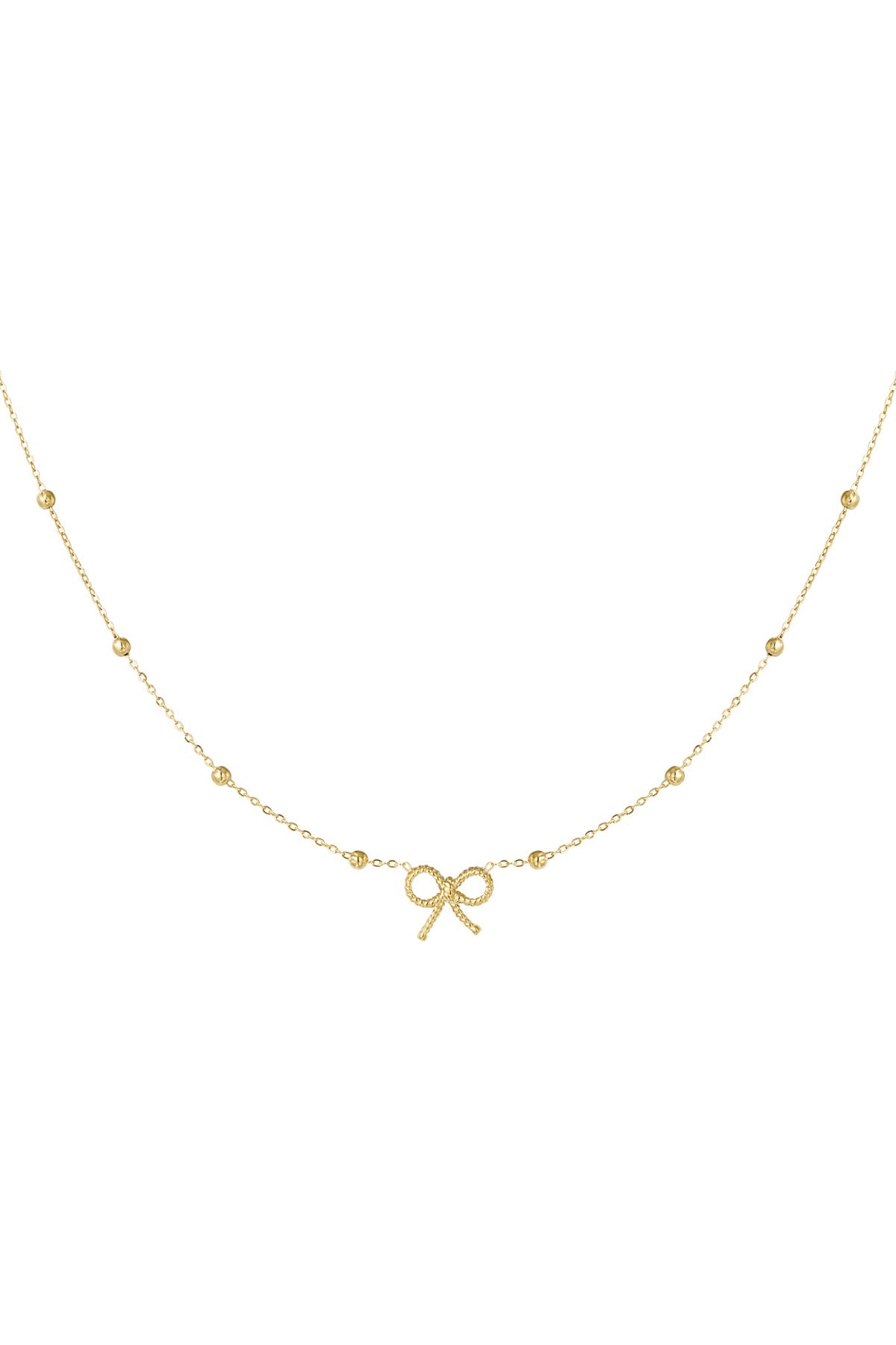 Gold Bow Necklace