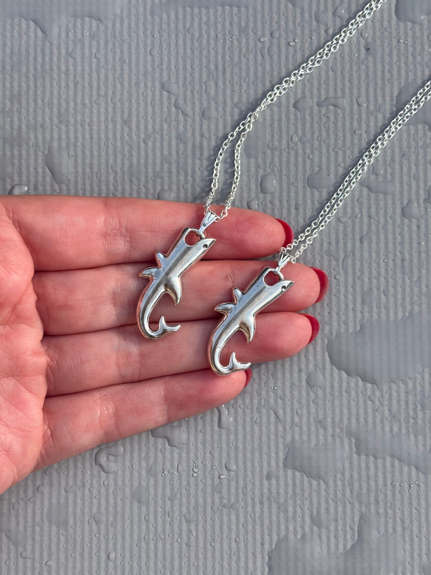 Silver Shark Necklace
