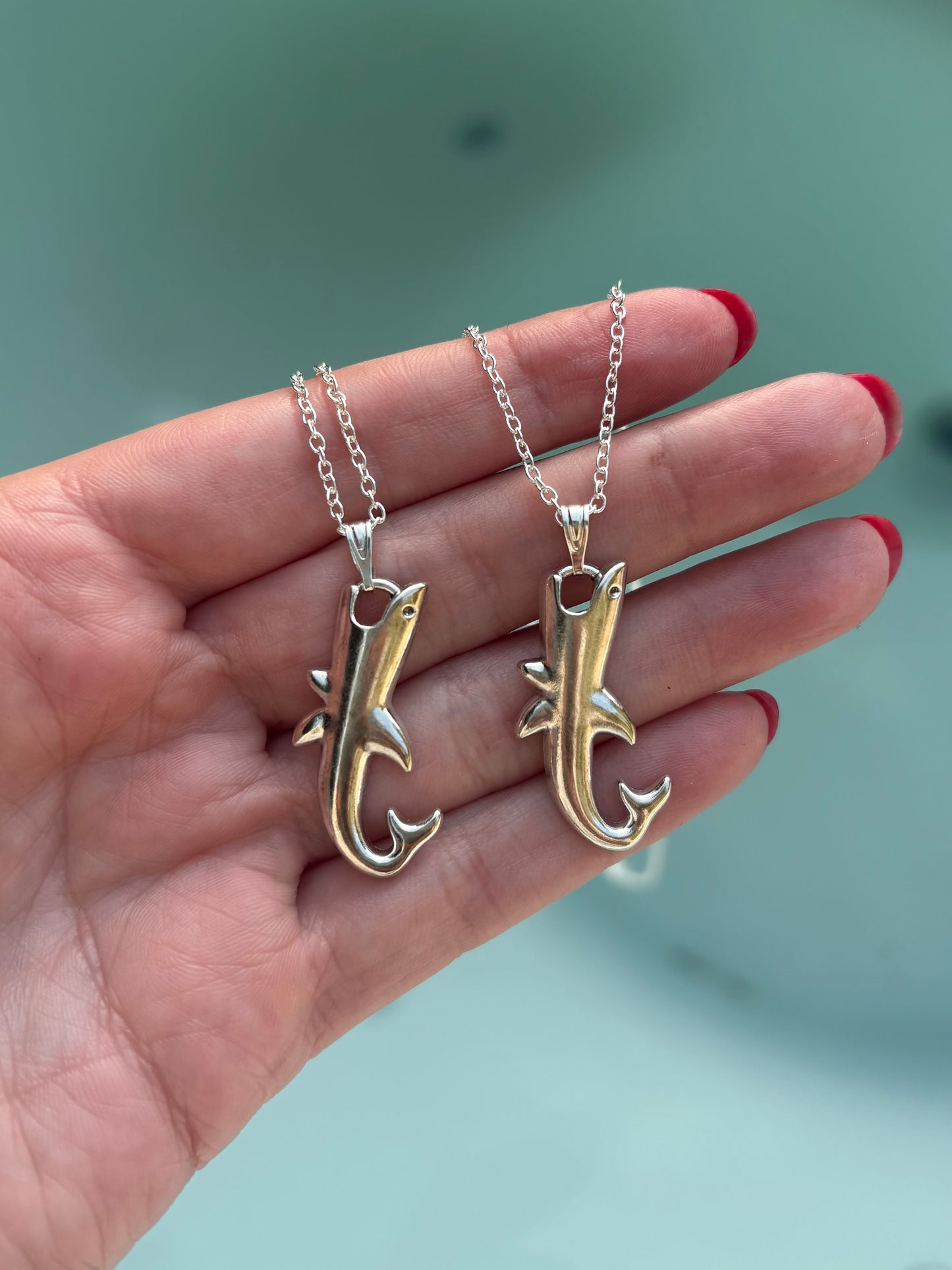 Silver Shark Necklace