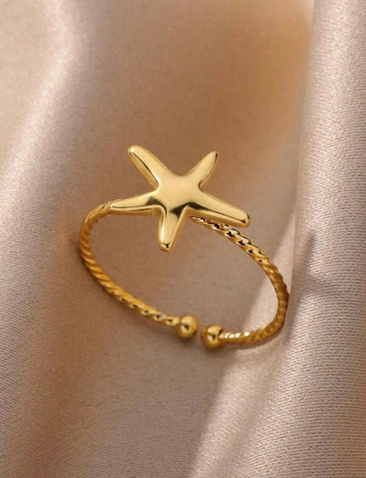 Stainless Steel Starfish Ring