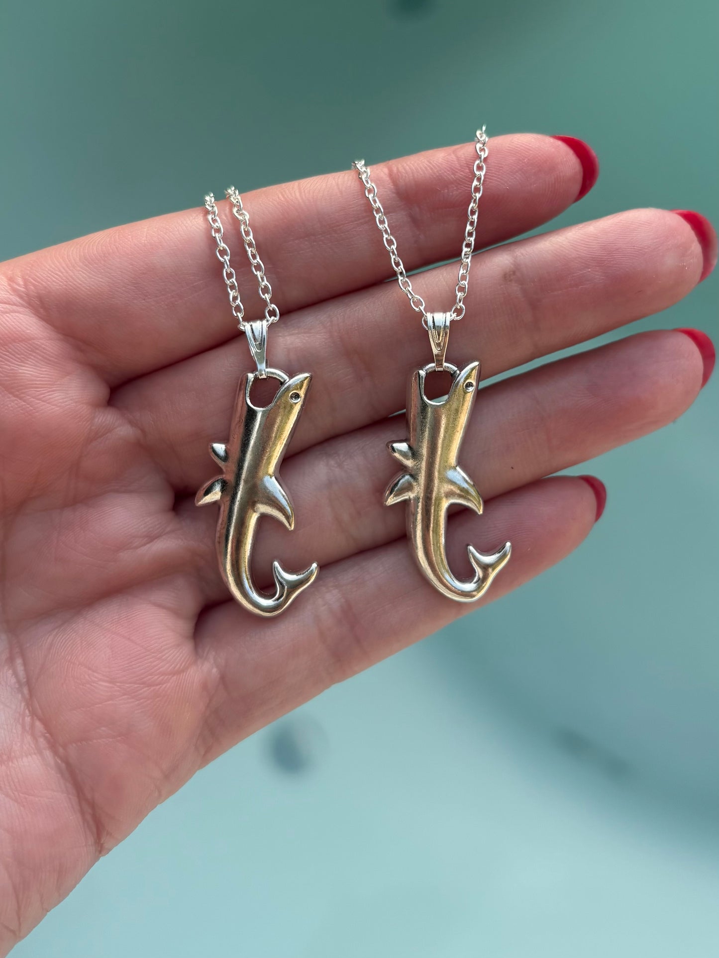 Silver Shark Necklace