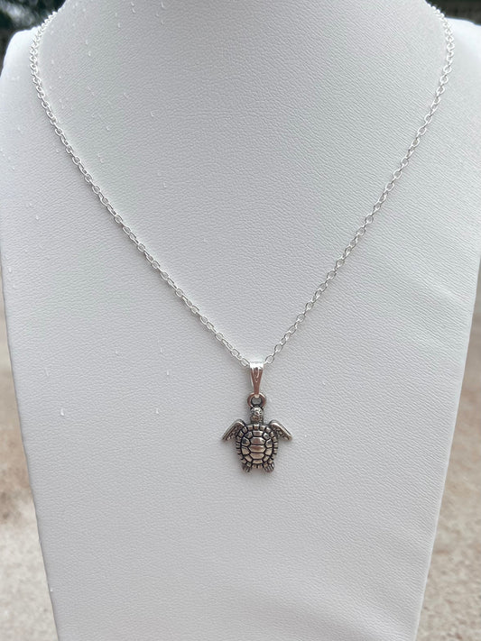 Silver Turtle Necklace