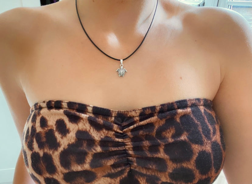 Black Turtle Necklace