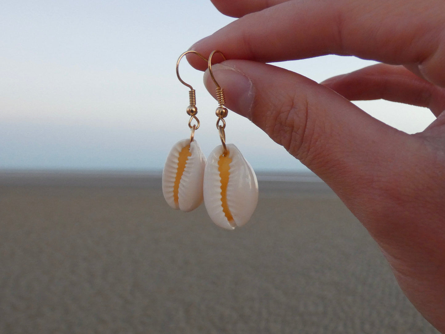 White Shell Earrings