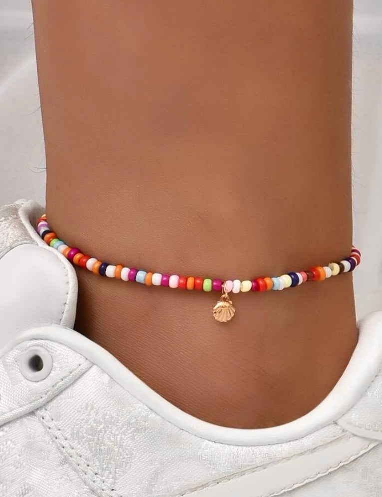 Beaded Shell Anklet