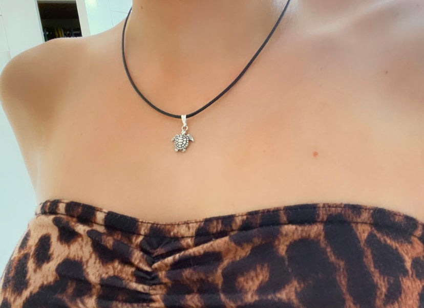 Black Turtle Necklace