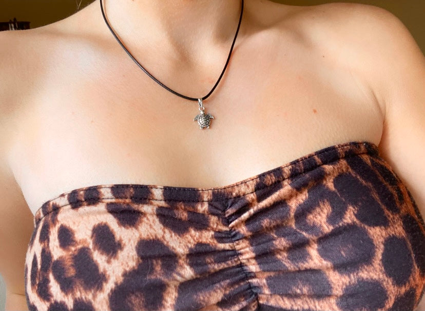 Black Turtle Necklace