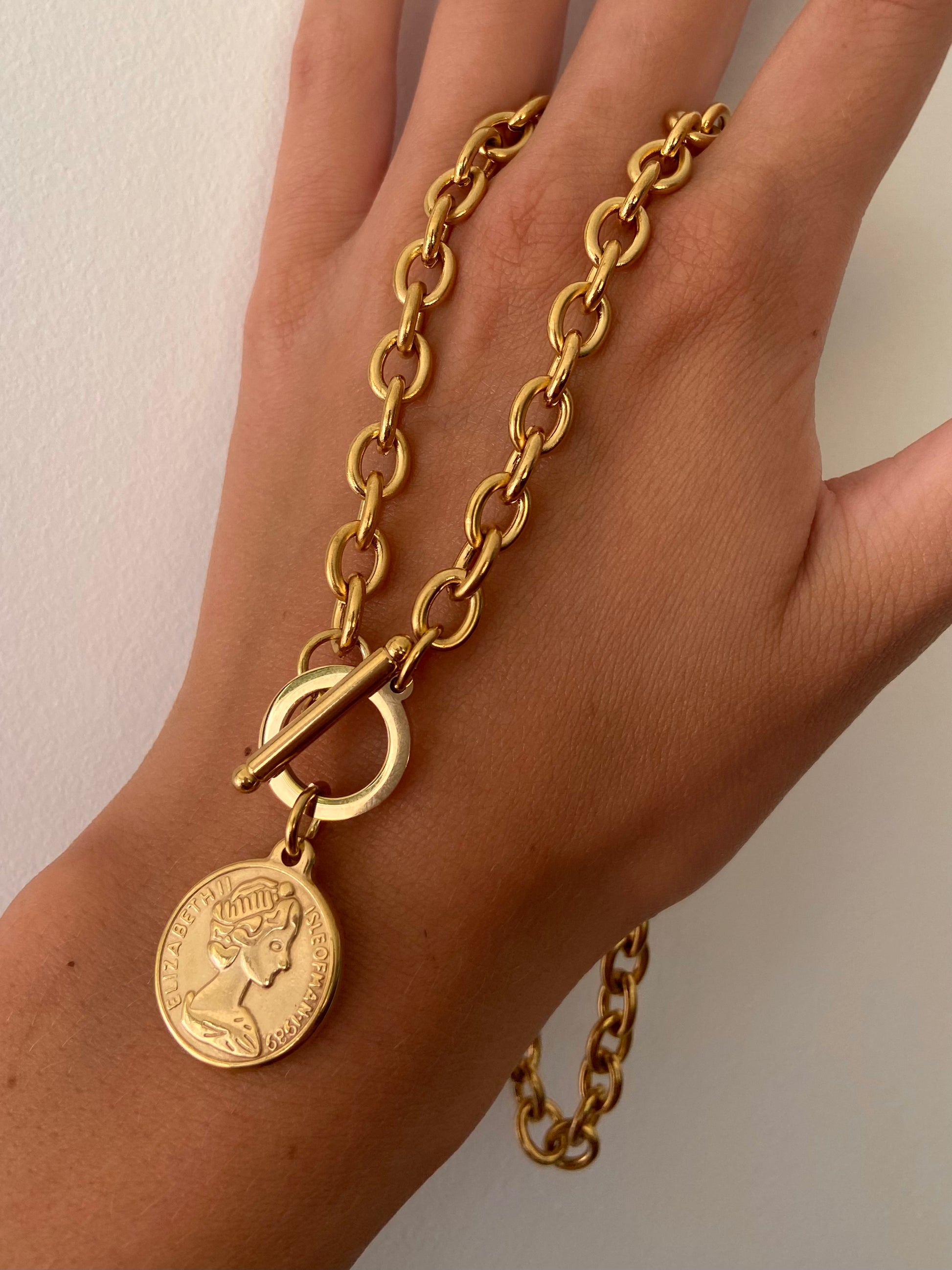 Coin Chain Necklace Ocean Wave Jewellery