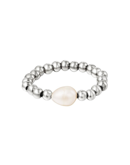 Silver Pearl Ring