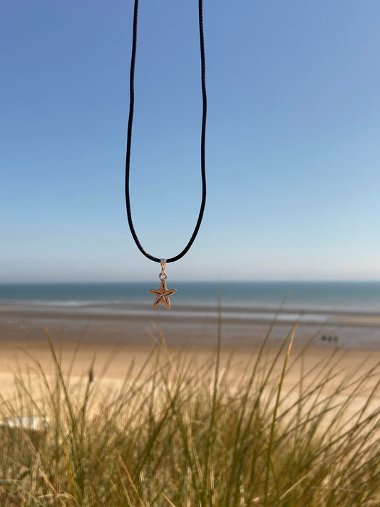 Black Starfish Necklace