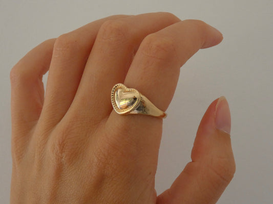 Bold Gold Heart Ring