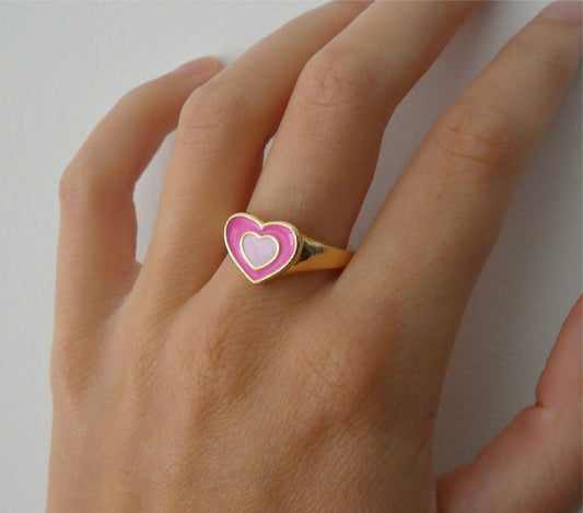 Pink Heart Ring