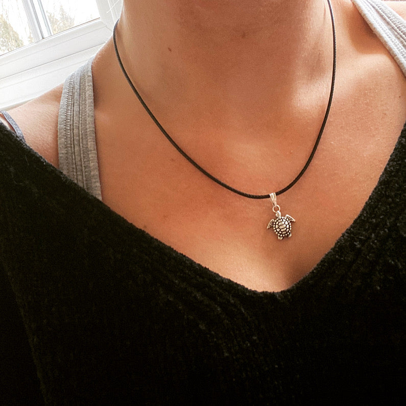 Black Turtle Necklace